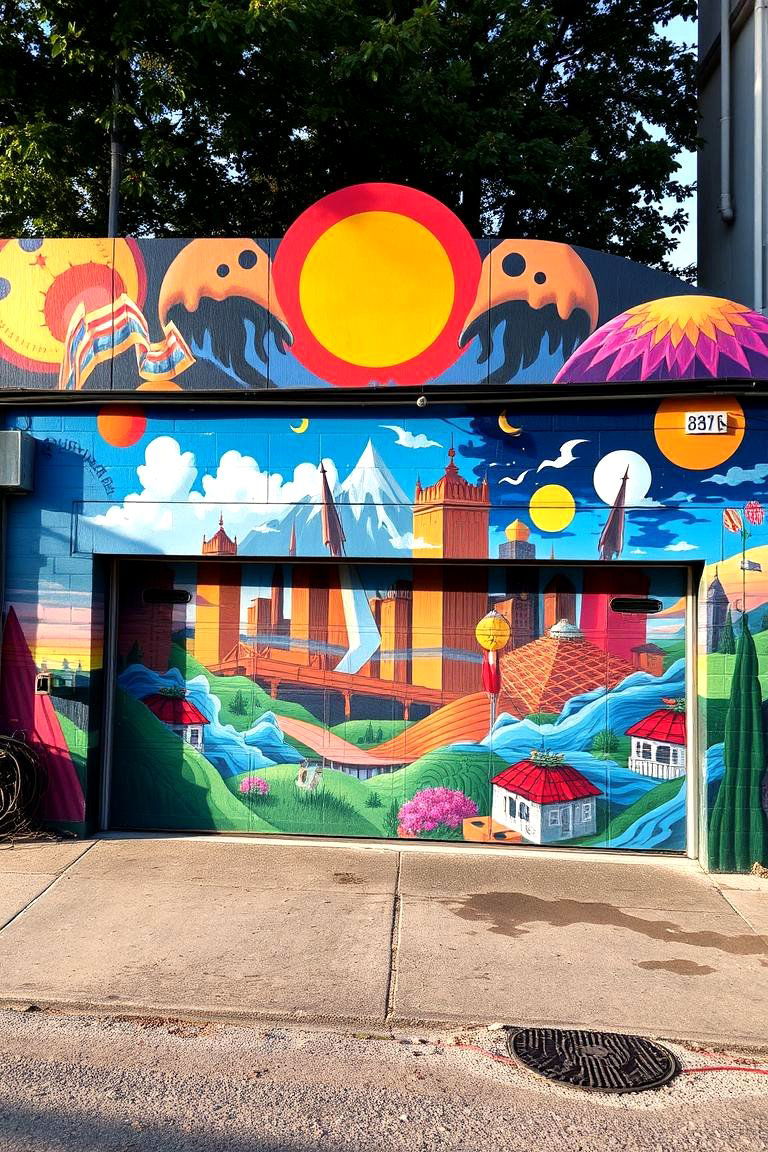 Artistic Mural Creation - 24 Garage Wall Ideas