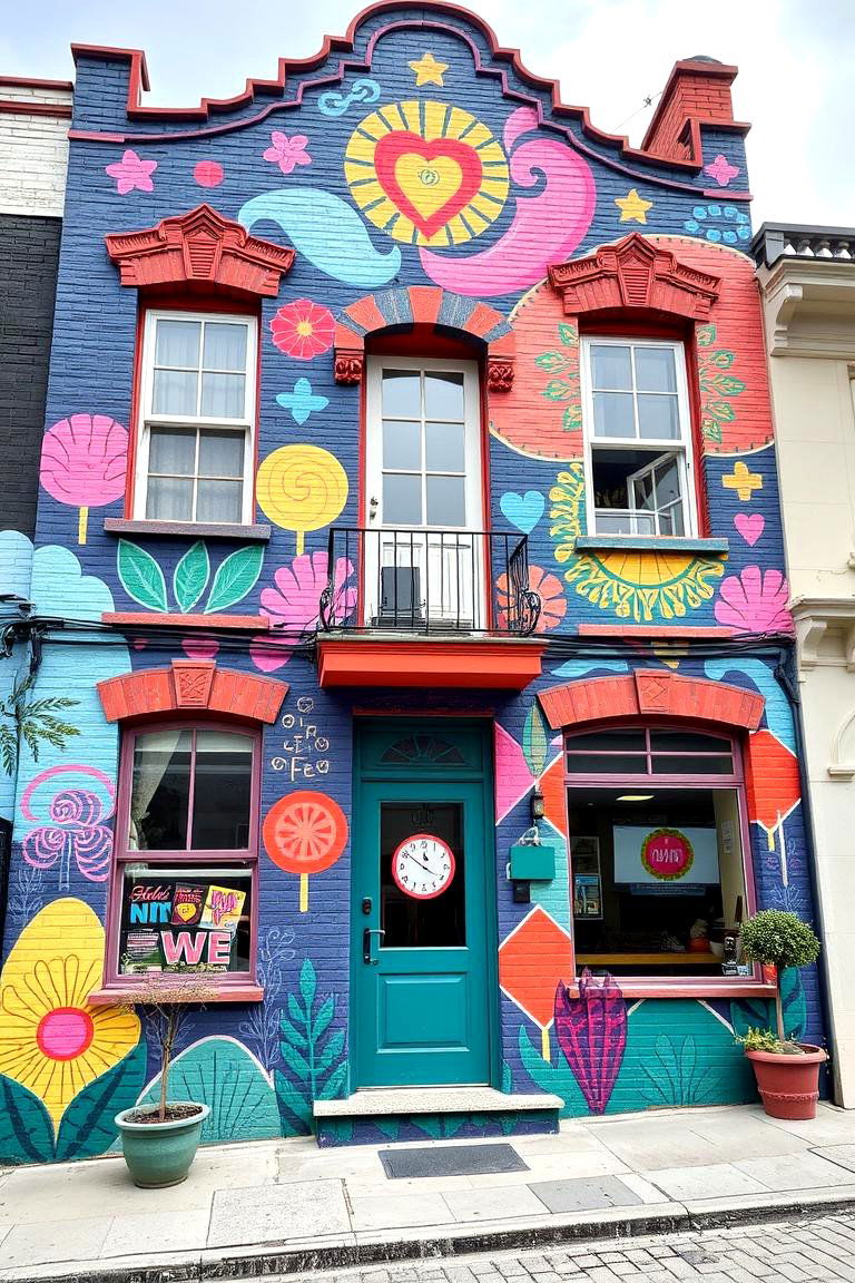 Artistic Mural and Decorative Elements - 24 Aesthetic House Exterior Ideas