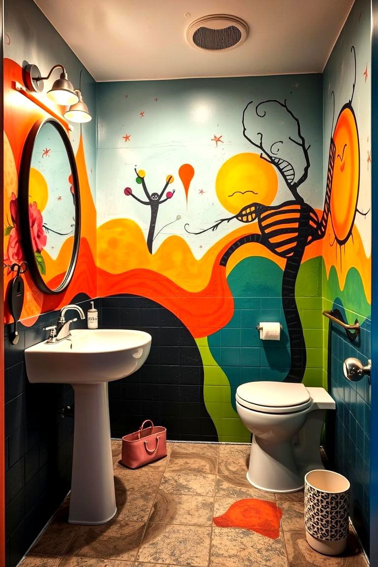 Artistic Murals - 24 Teen Bathroom Ideas