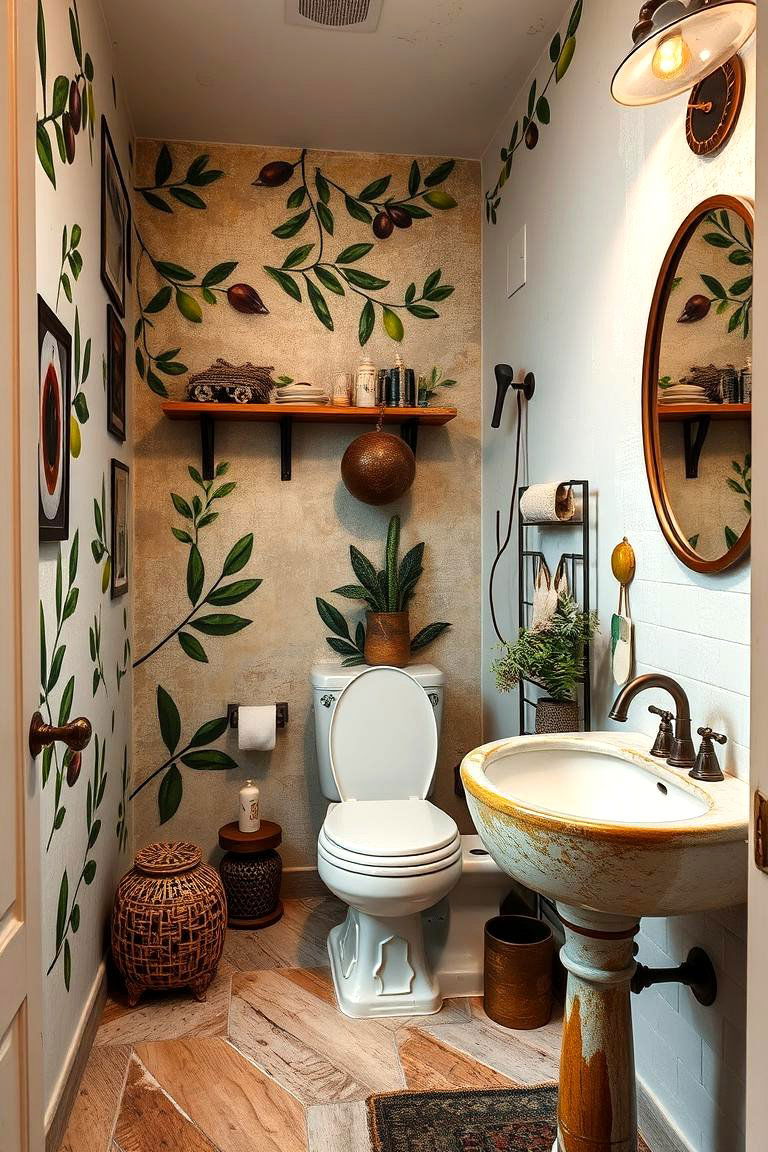 Artistic Olive Vibes - 24 Olive Green Bathroom Ideas