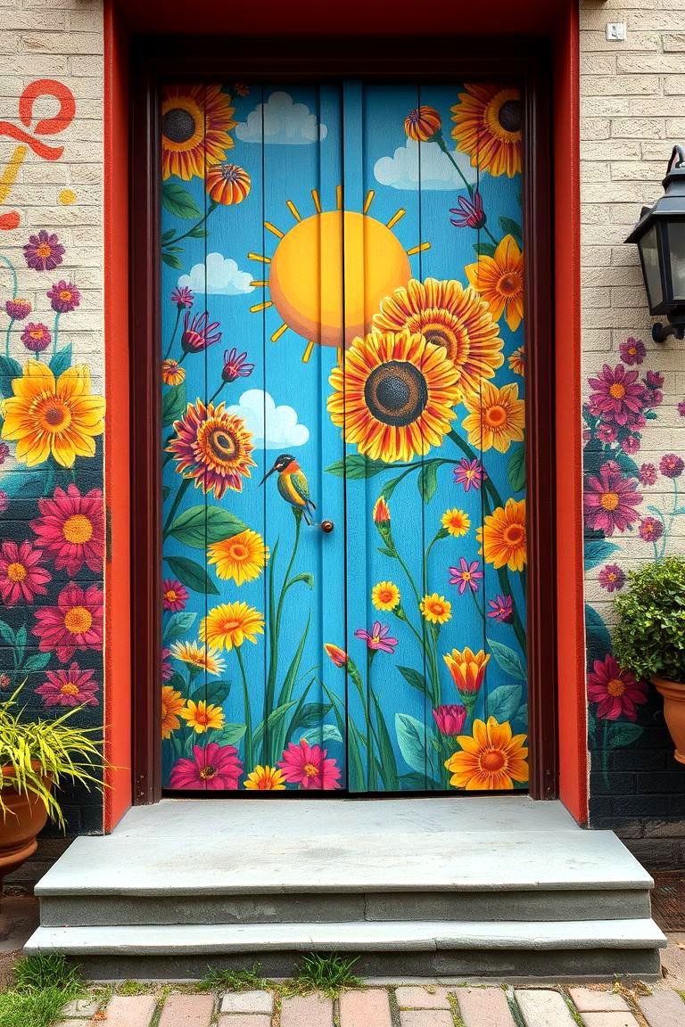 Artistic Outdoor Murals - 24 Summer Front Door Decor Ideas
