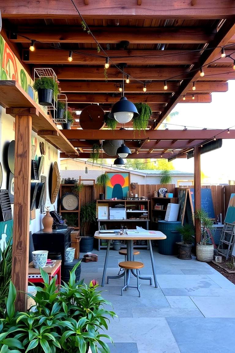 Artistic Outdoor Studio - 24 Patio With a Pergola Ideas