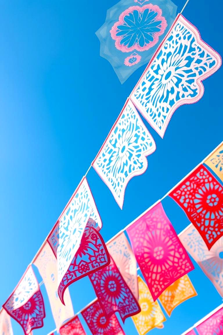 Artistic Papel Picado Decorations - 24 Mexican Wedding Ideas