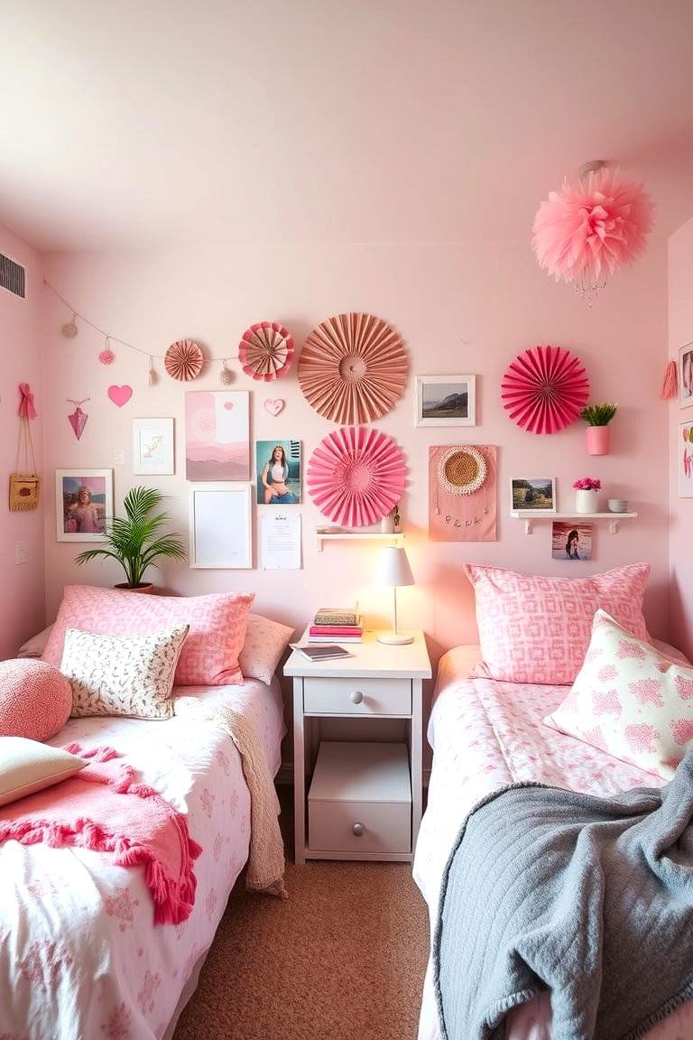 Artistic Pink DIY Decor - 24 Pink Dorm Room Ideas