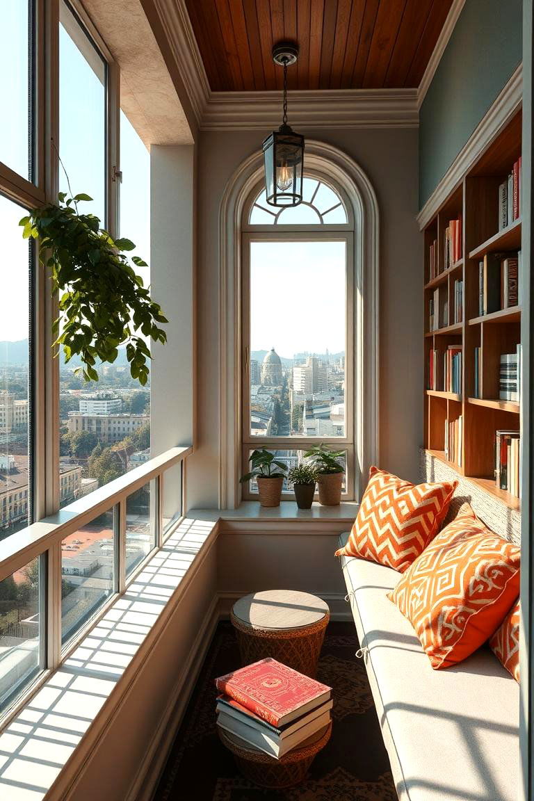 Artistic Reading Nook Balcony - 24 Balcony Over Garage Ideas