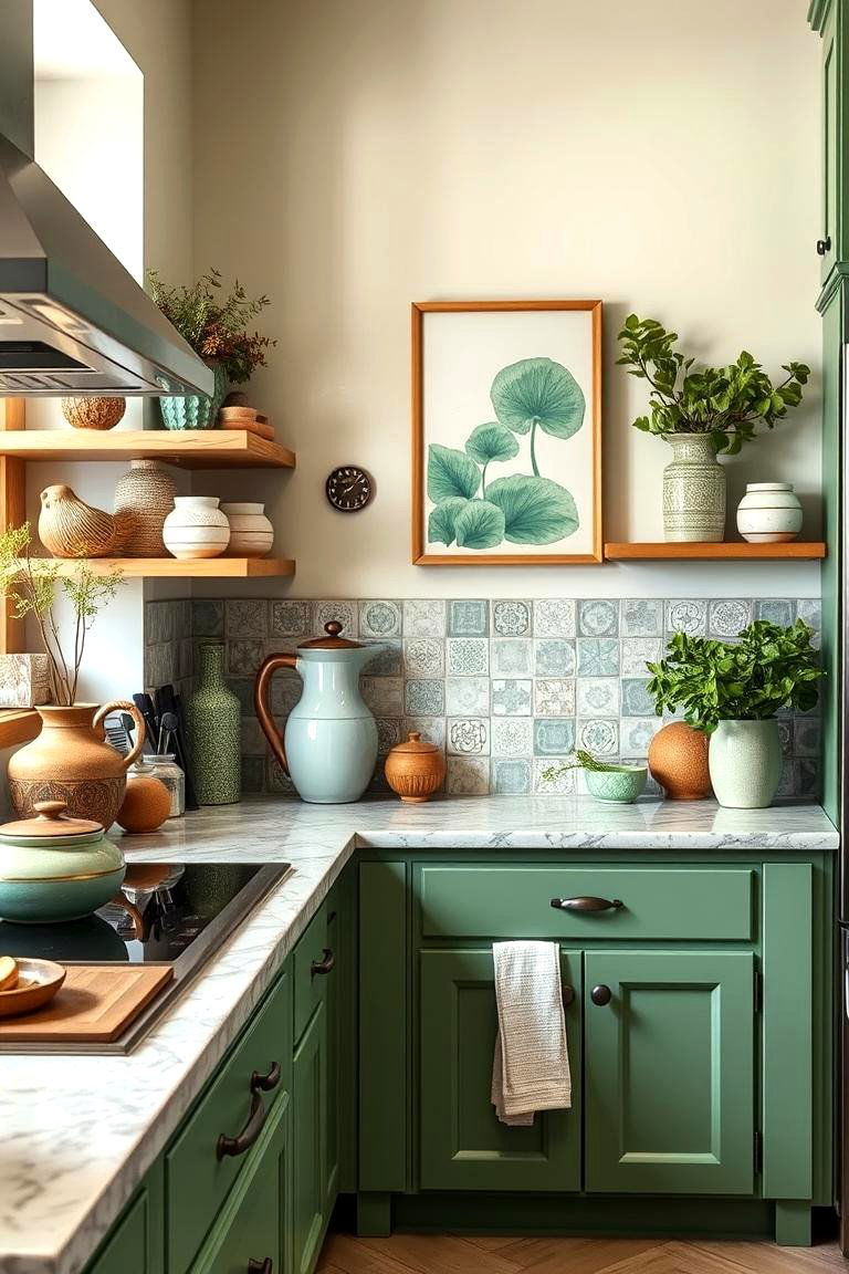 Artistic Sage Green Decor - 24 Sage Green Kitchen Ideas