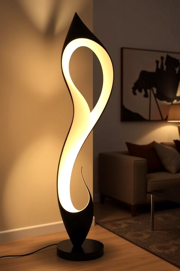 Artistic Sculptural Floor Lamp - 24 Living Room Floor Lamp Ideas and Inspiration