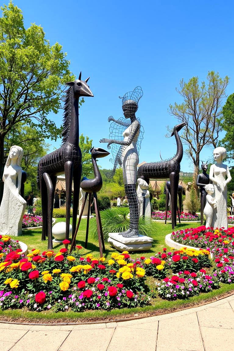 Artistic Sculpture Garden - 24 Large Backyard Ideas