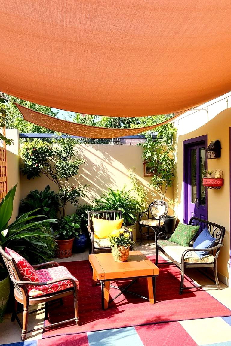 Artistic Shaded Patio - 24 Covered Patio Ideas