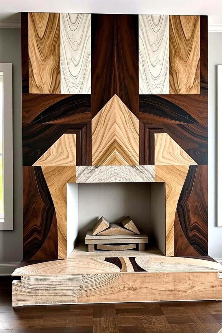 Artistic Shiplap Patterns - 24 Shiplap Fireplace Ideas