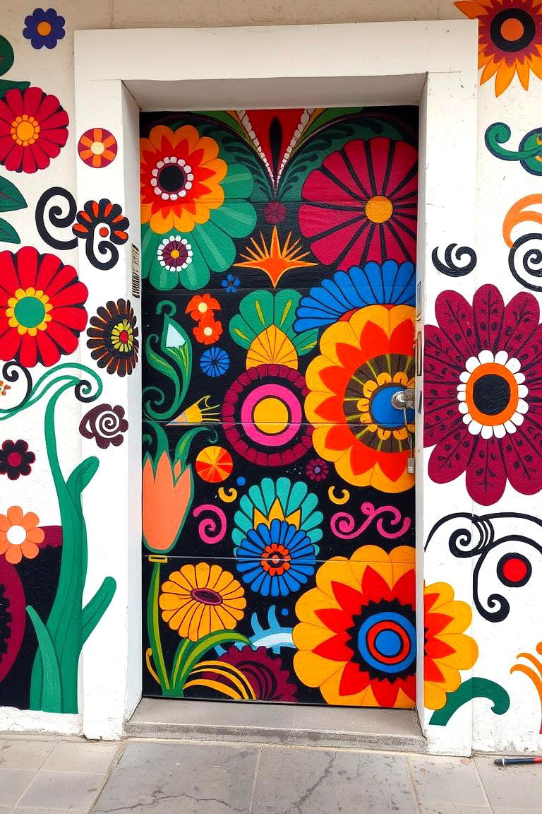 Artistic Spanish Inspired Murals - 24 Spanish Style Front Door Ideas