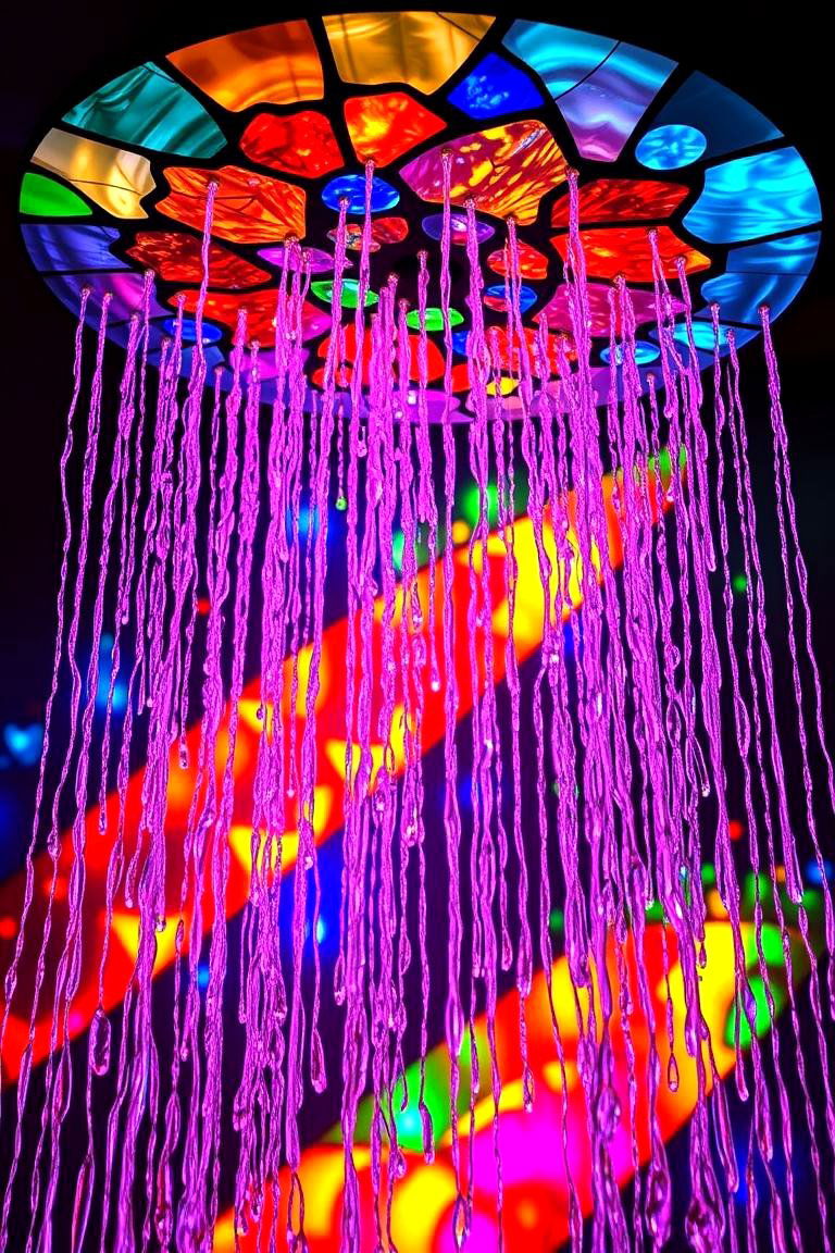 Artistic Stained Glass Lighting Effects - 24 Shower Lighting Ideas