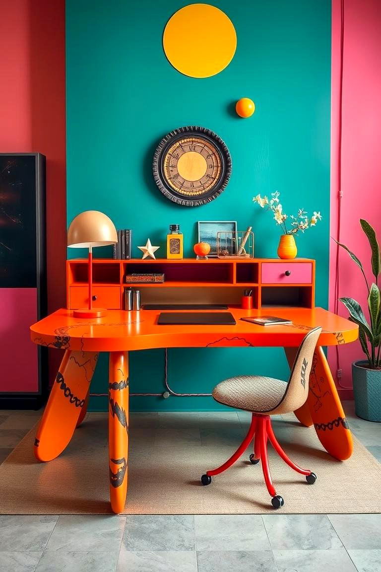 Artistic Statement Desk - 24 Desk in Living Room Ideas