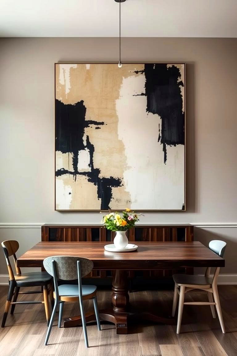 Artistic Statement Pieces - 24 Eclectic Dining Room Ideas