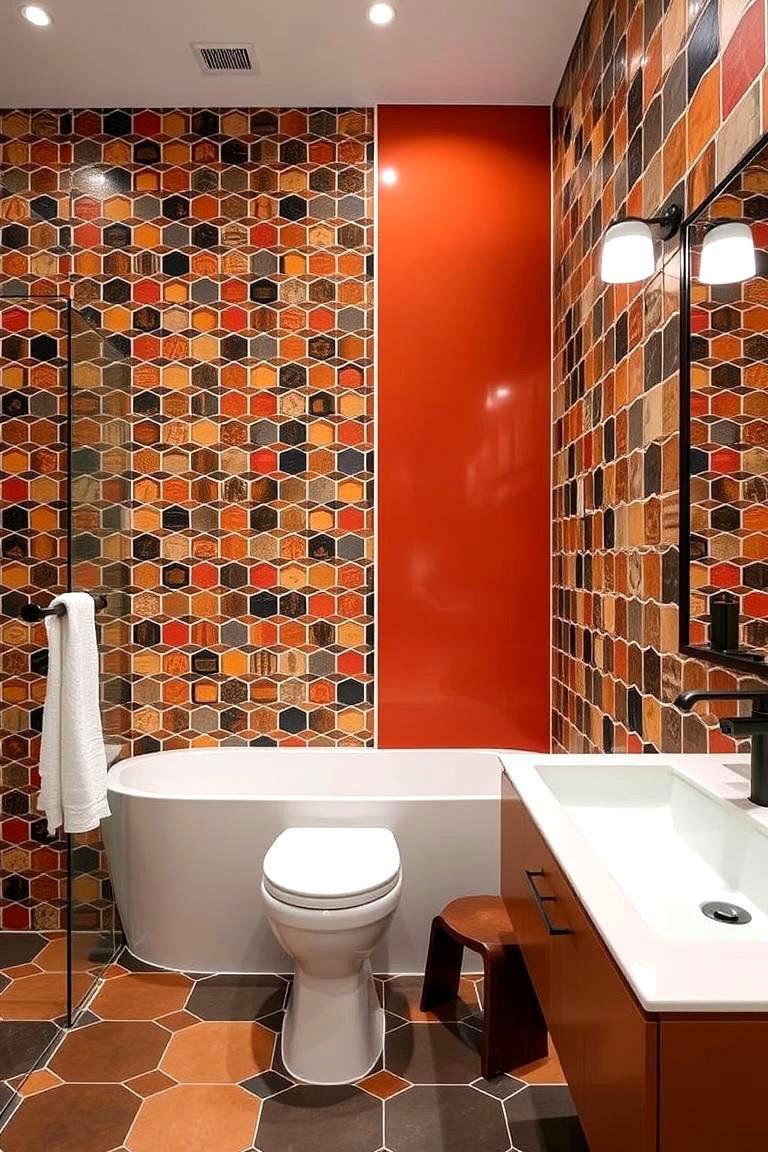 Artistic Tile Designs - 24 Aesthetic Bathroom Ideas