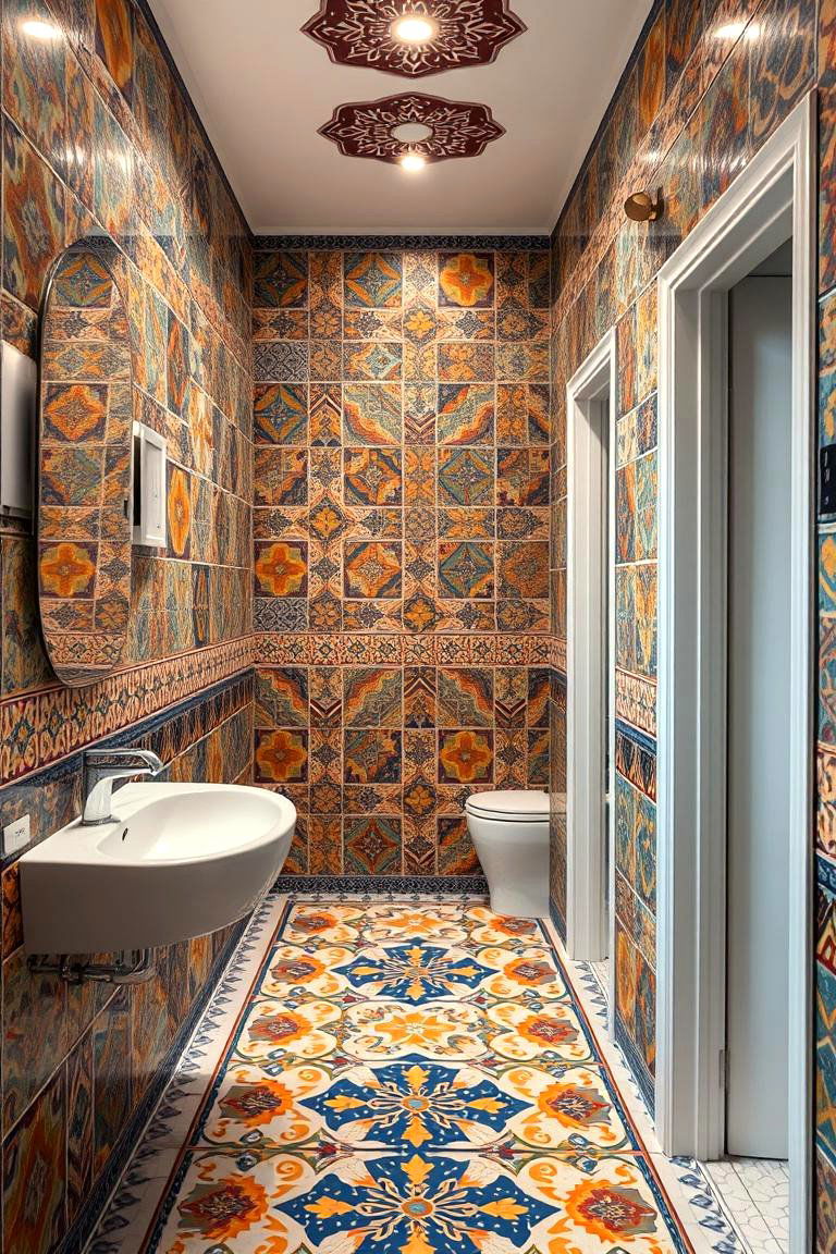 Artistic Tile Patterns - 24 Hall Bathroom Ideas