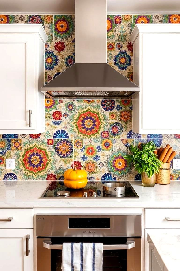 Artistic Tile Patterns for Backsplashes - 24 Eclectic Kitchen Ideas