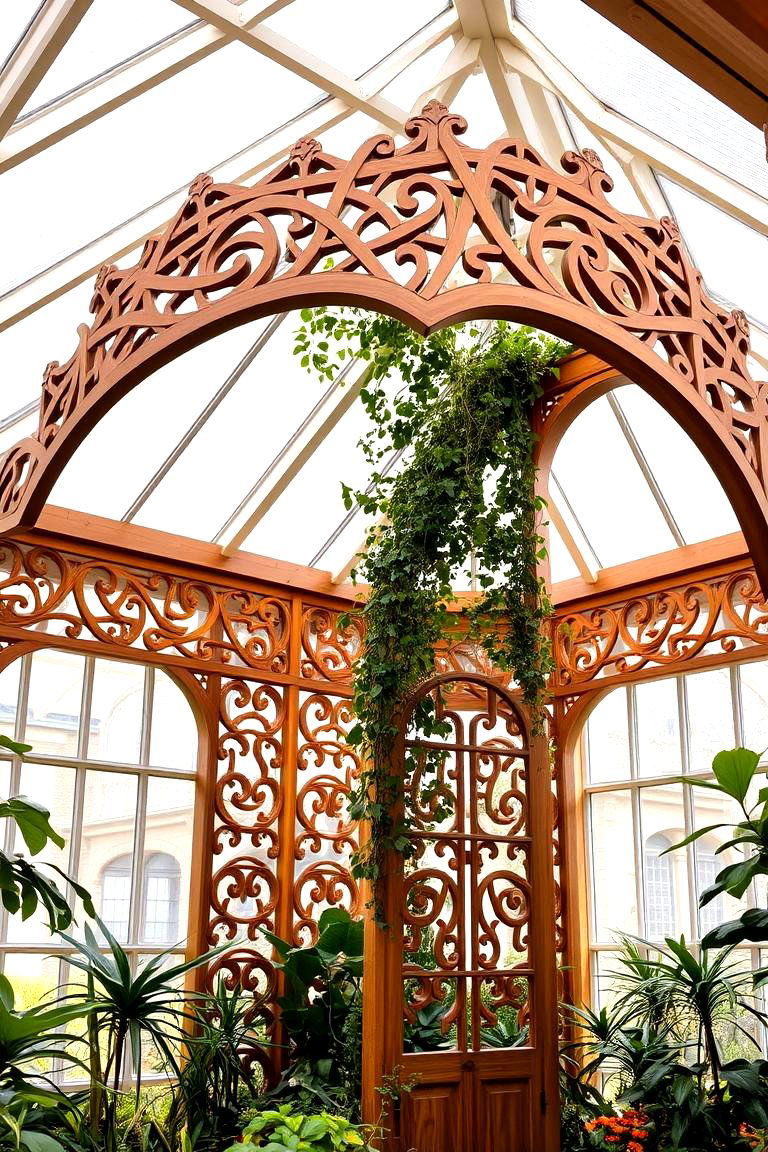 Artistic Trellis Design - 24 Greenhouse Decor Ideas