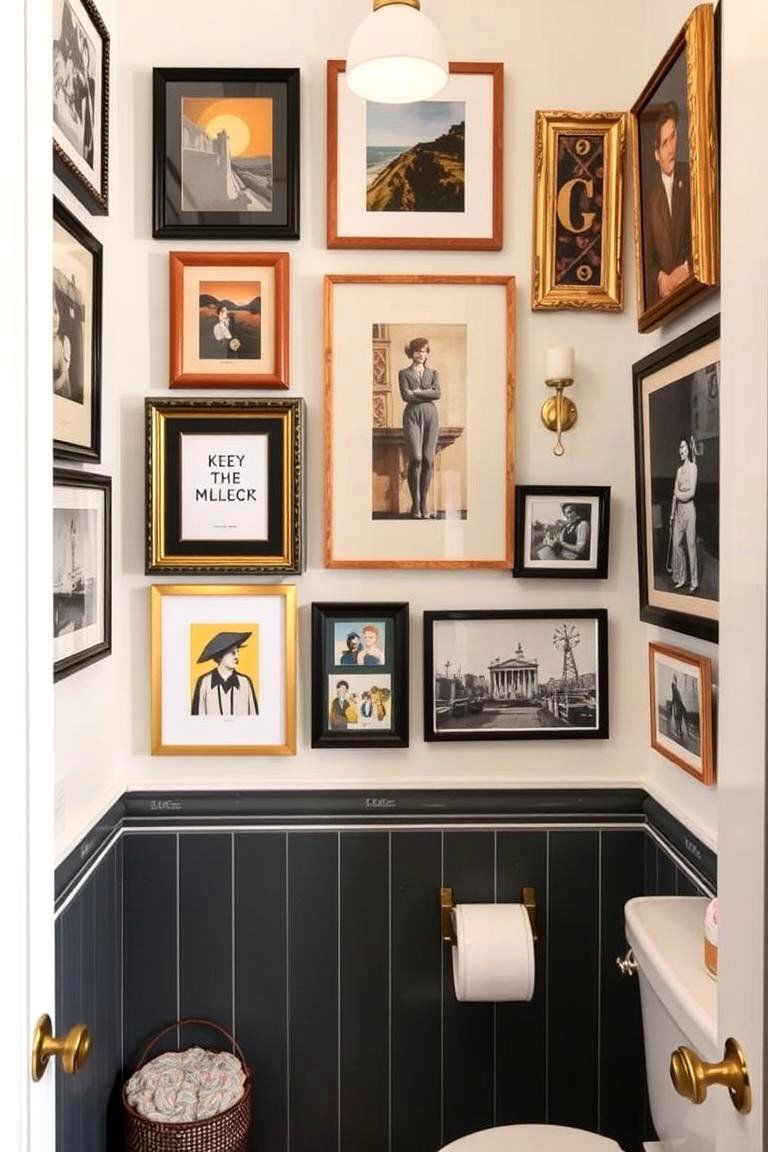 Artistic Wall Decor for Personal Expression - 24 Eclectic Powder Room Ideas