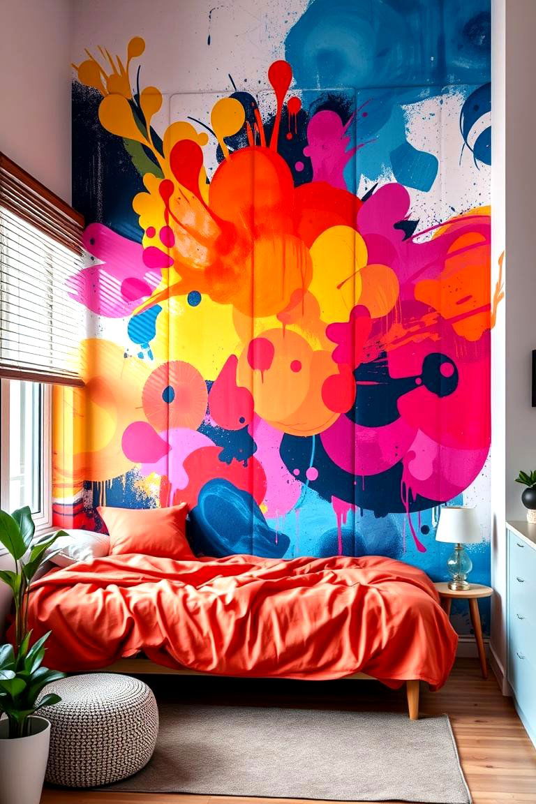 Artistic Wall Murals - 24 Studio Apartment Ideas
