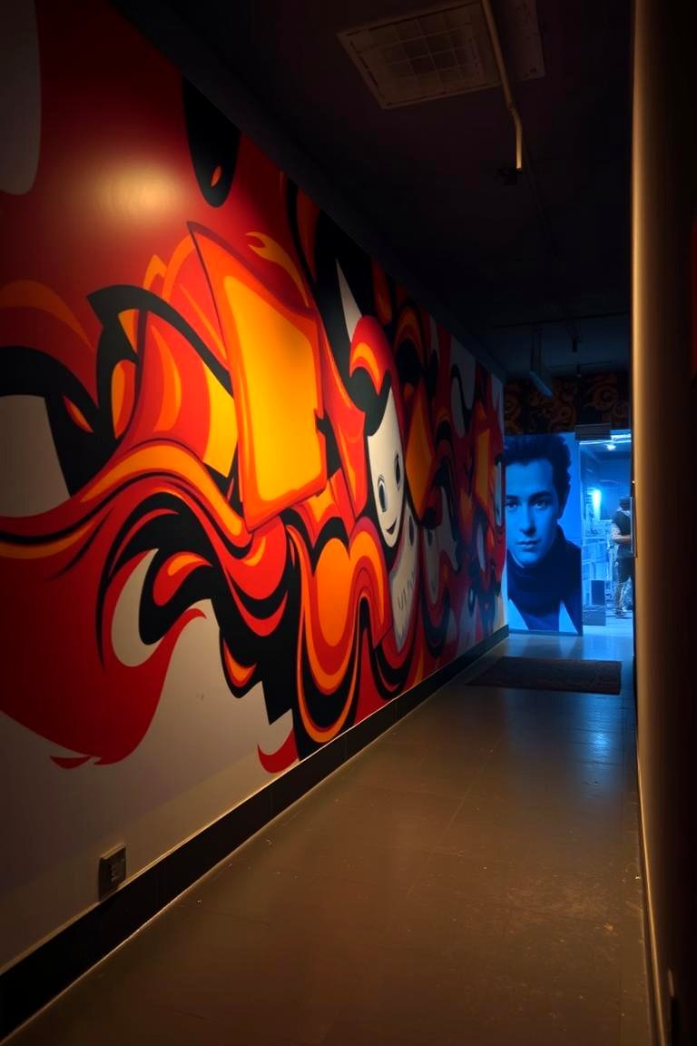 Artistic Wall Murals - 24 Dark Hallway Ideas