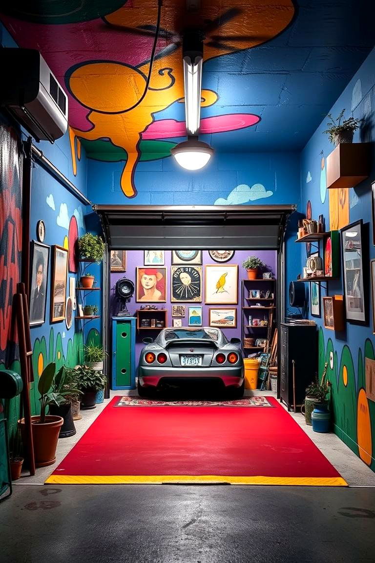 Artistic Wall Murals and Decor - 24 Garage Entryway Ideas