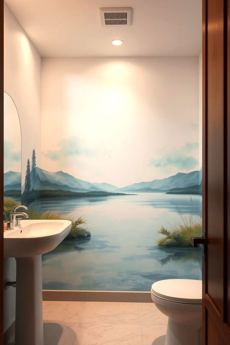 Artistic Wall Murals - 24 Bathroom Wall Ideas