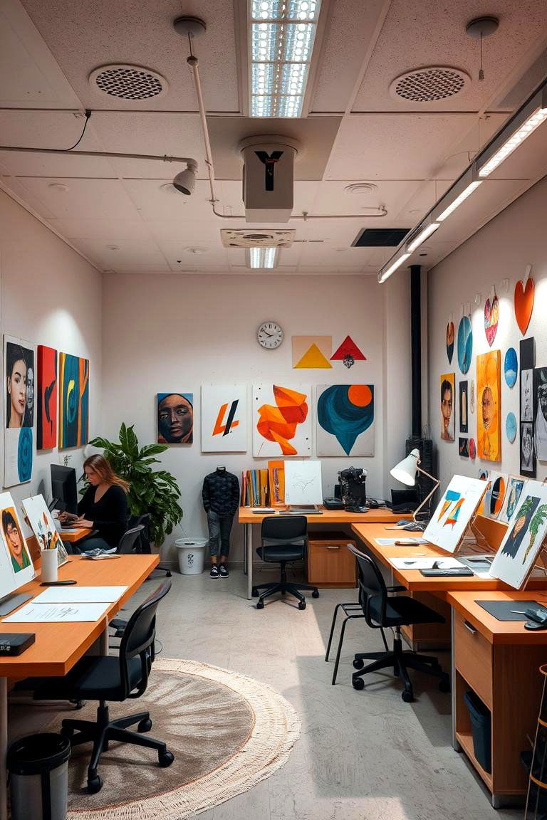Artistic Workspace Vibe - 24 Student Bedroom Design Ideas
