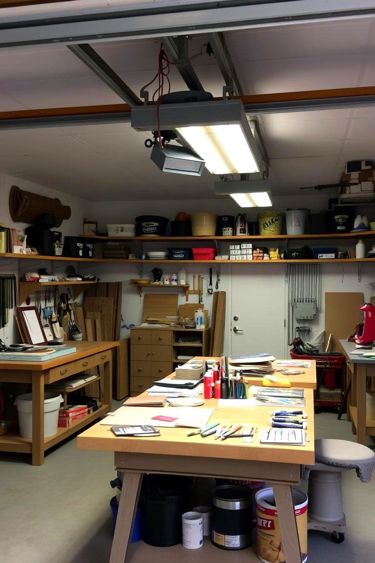Arts and Crafts Zone - 24 Garage Game Room Ideas