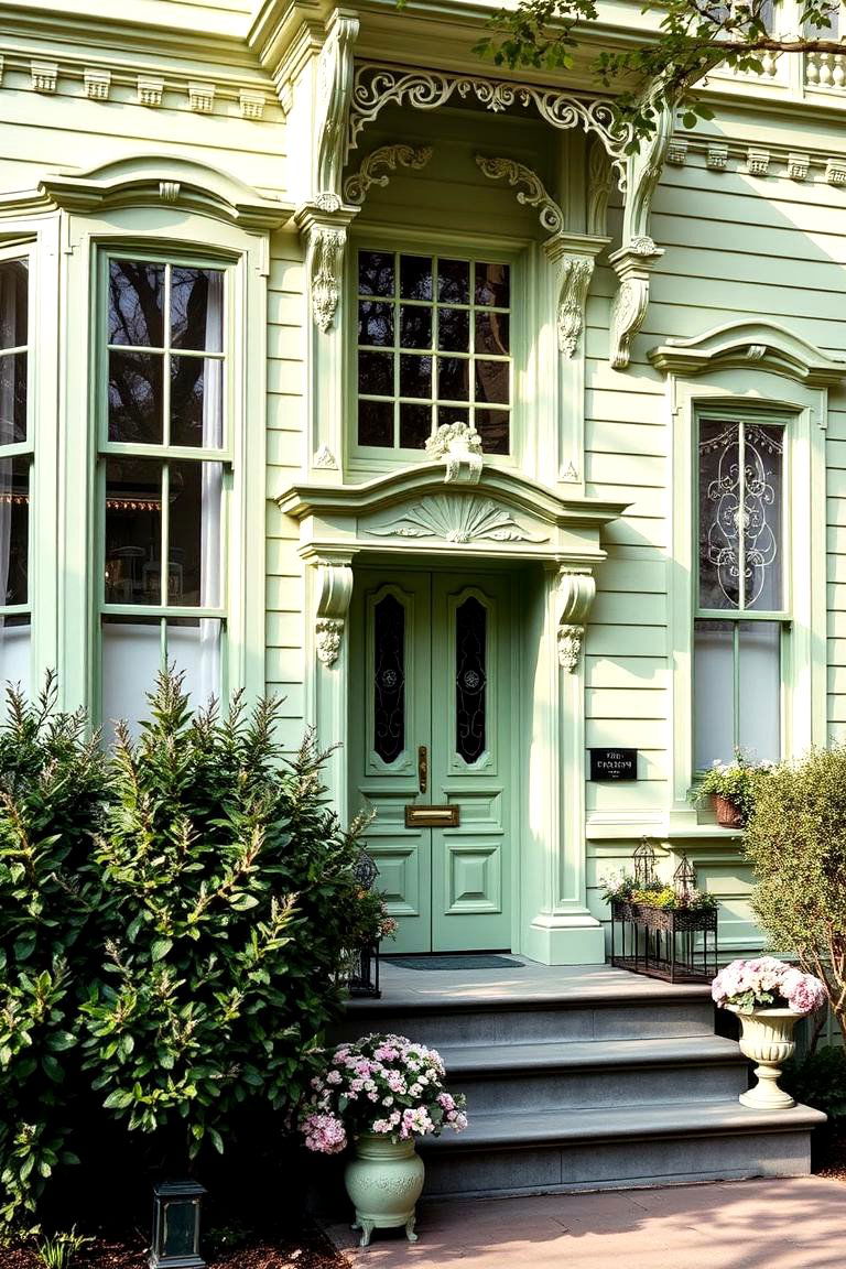 Asparagus Accent - 24 Green Victorian House Colors