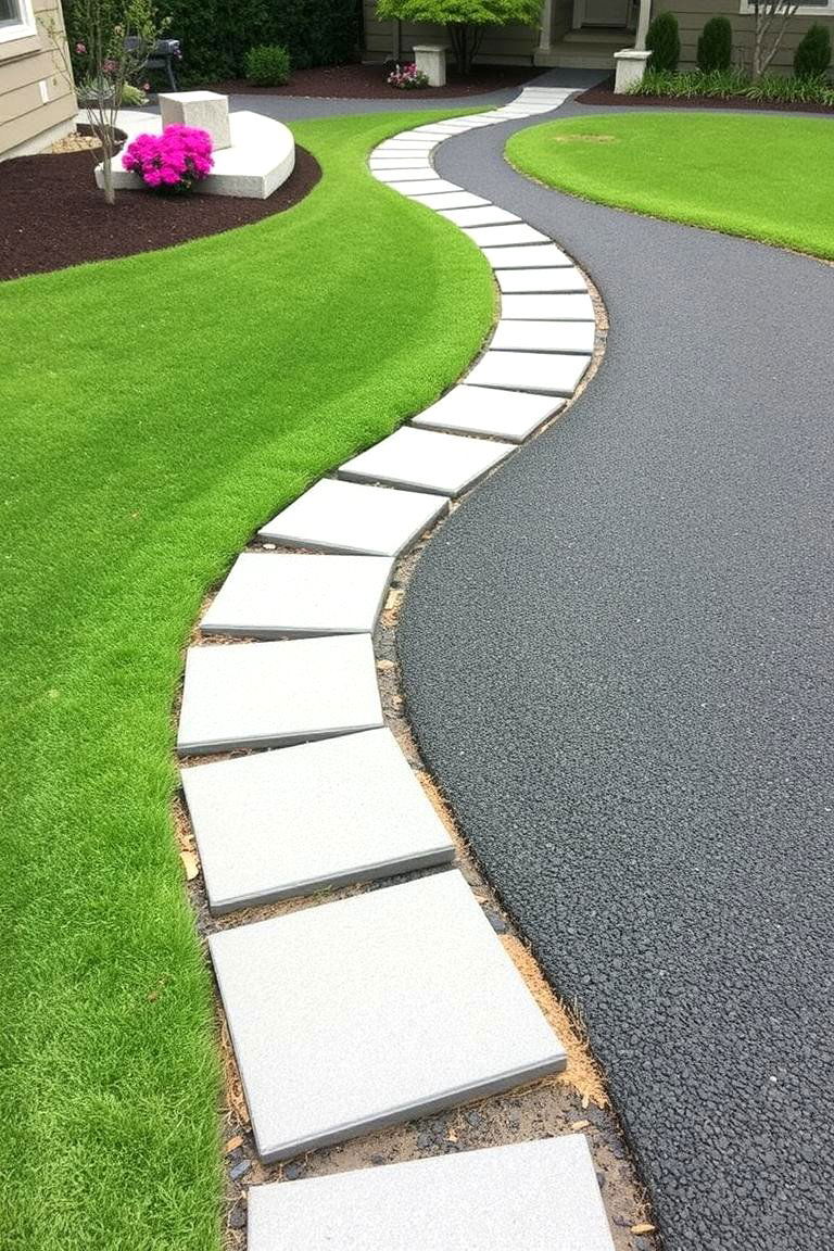 Asphalt Walkway with Smooth Transitions - 24 Asphalt Walkway Ideas
