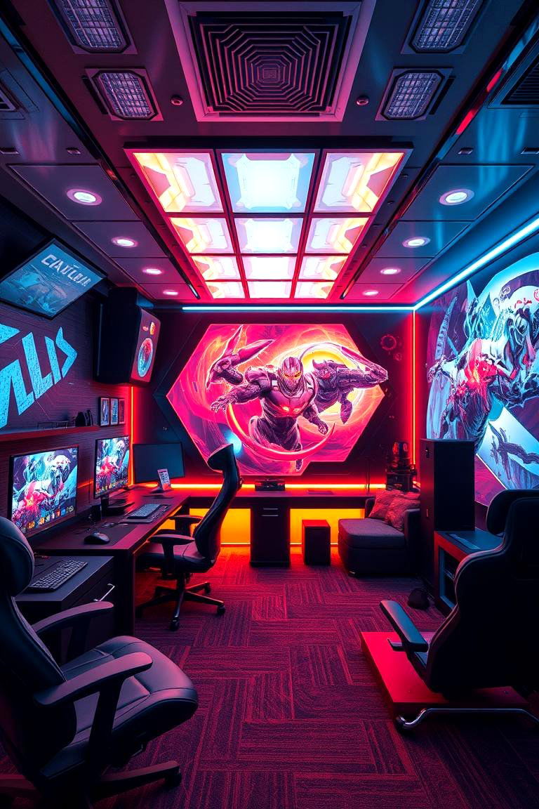 Astral Gaming Den - 24 Space-themed Room Ideas