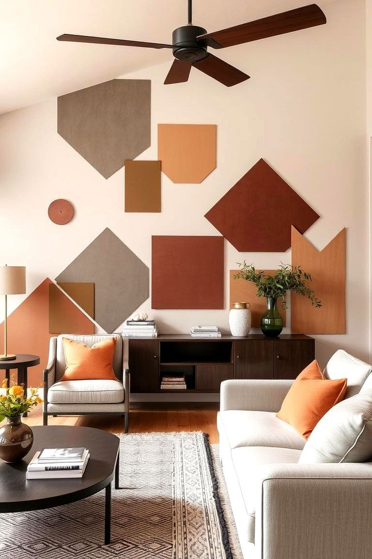 Asymmetrical Shapes - 24 Geometric Accent Wall Ideas