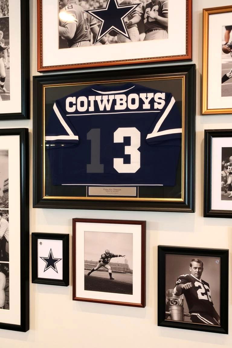 Athletic Memorabilia Frames and Displays - 24 Dallas Cowboys Man Cave Ideas