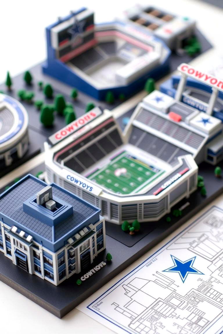Authentic Cowboys Stadium Replica Decor - 24 Dallas Cowboys Man Cave Ideas