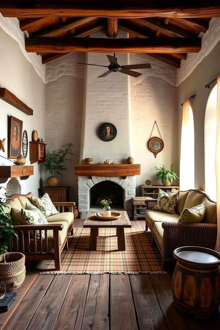 Authentic Primitive Vibes - 24 Primitive Living Room Ideas