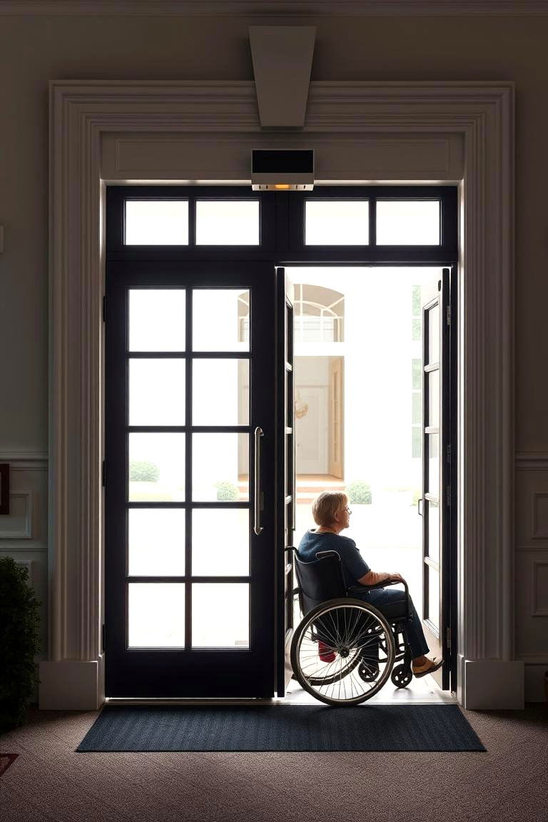 Automated Door Operation for Accessibility - 24 White House Ideas With Black Doors