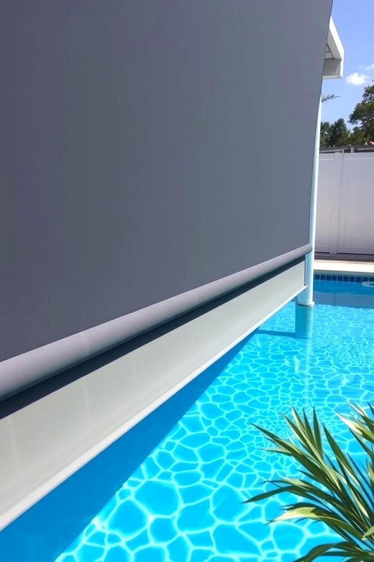 Automated Retractable Pool Covers with Shade Fabric - 24 Pool Shade Ideas