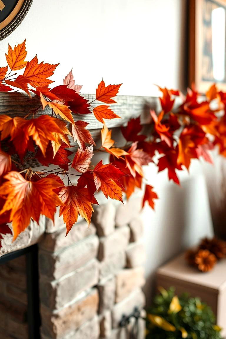 Autumn Leaf Garland - 24 Thanksgiving Decoration Ideas