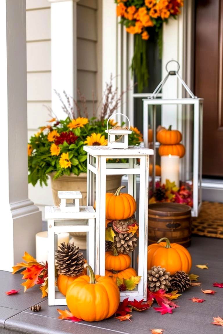 Autumnal Harvest Display - 24 Lantern Decor Ideas