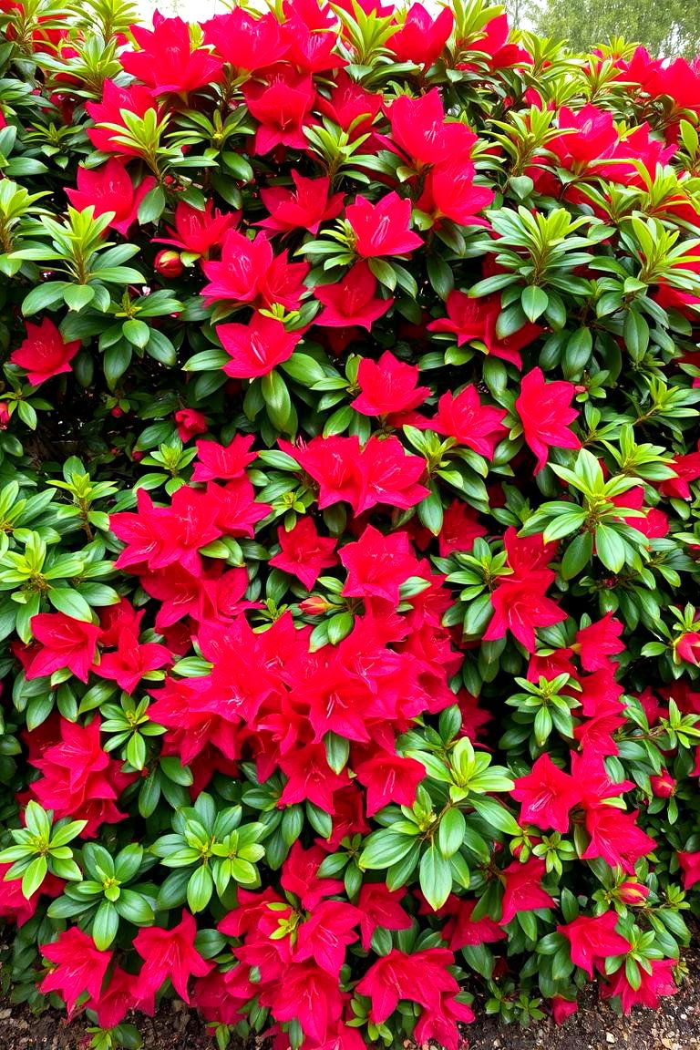 Azalea Hedge for Privacy - 24 Azalea Garden Ideas