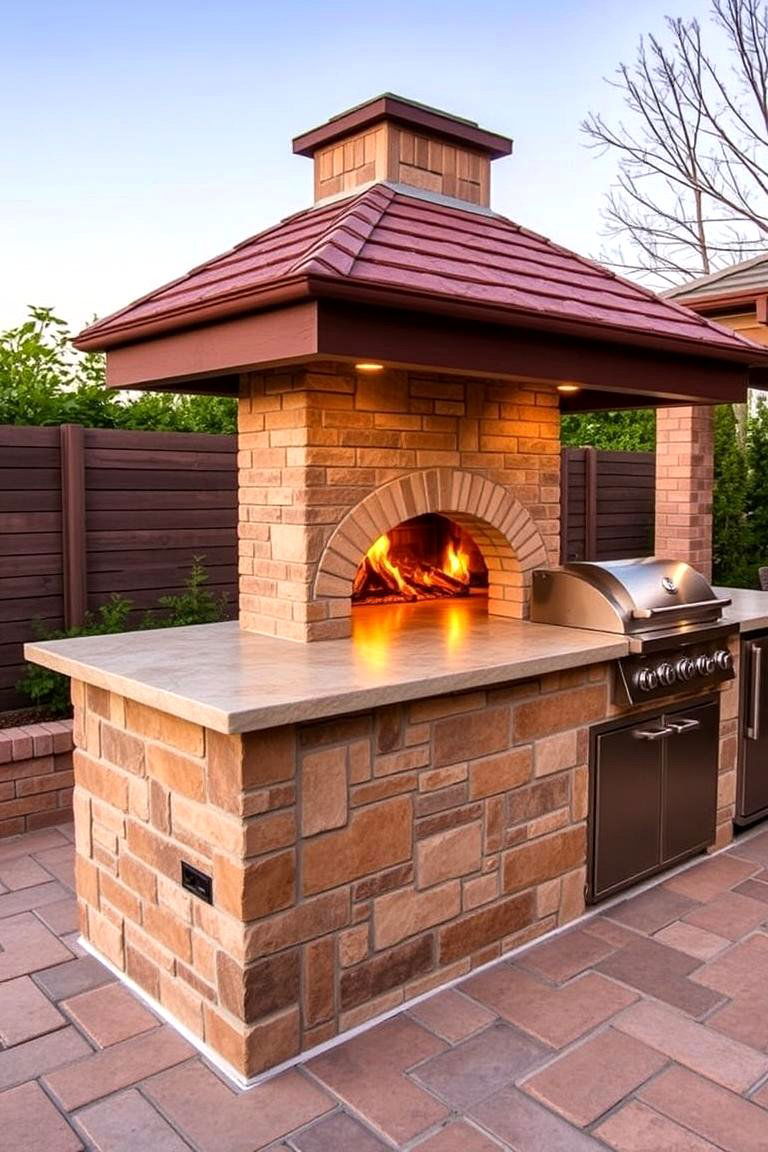 BBQ Island with Built In Pizza Oven - 24 Bbq Island Ideas