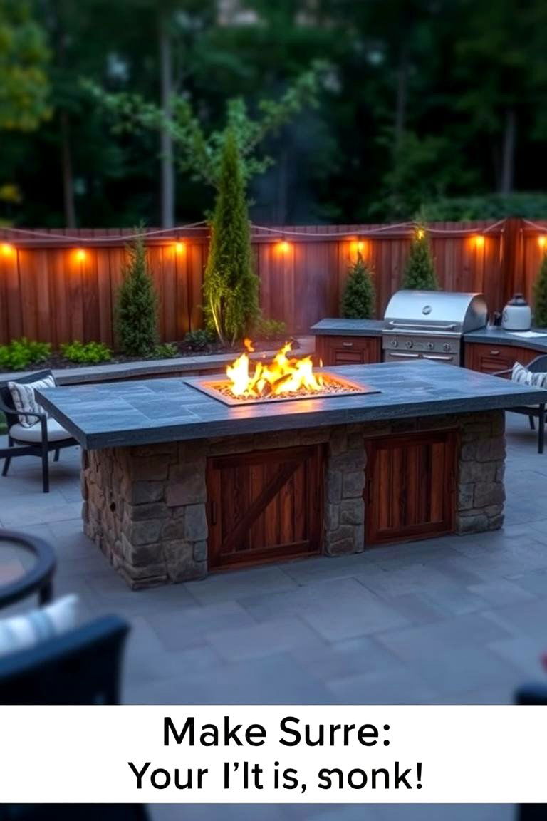 BBQ Island with Fire Pit - 24 Bbq Island Ideas