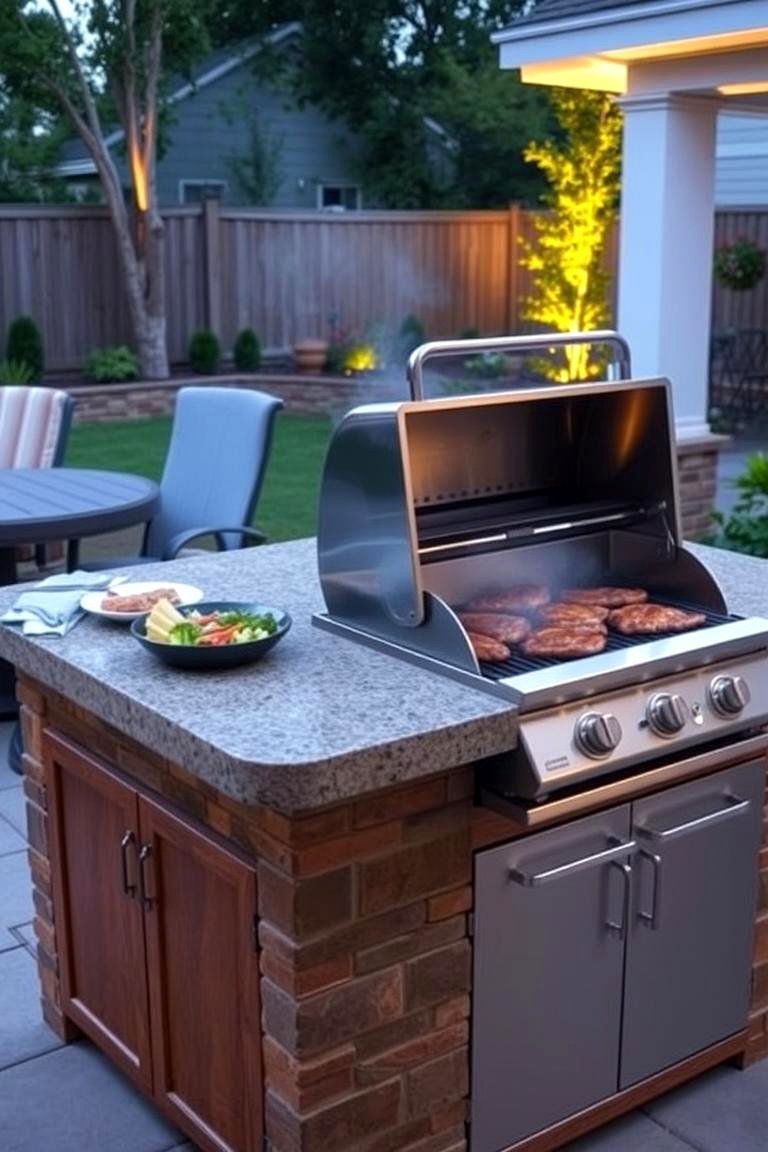 BBQ Island with Side Burner - 24 Bbq Island Ideas
