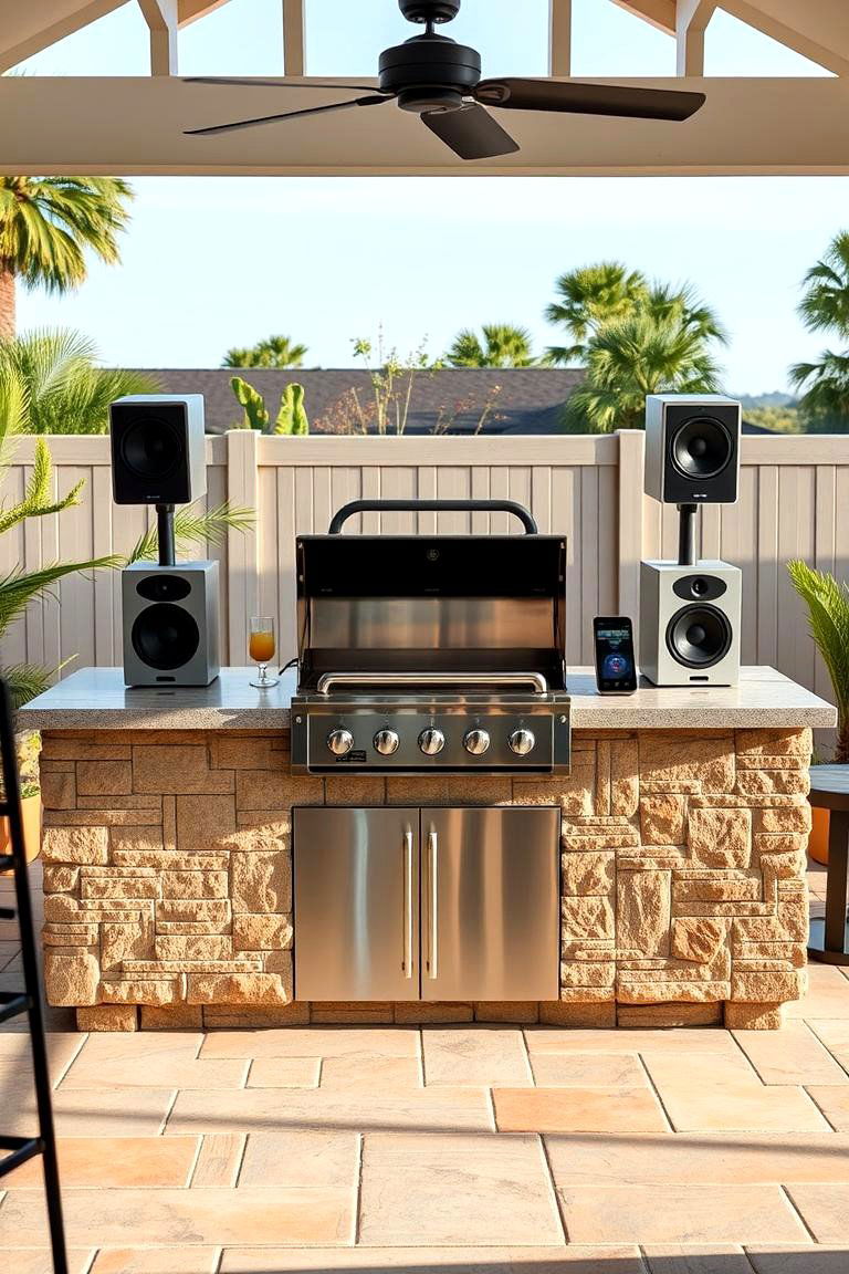 BBQ Island with Surround Sound - 24 Bbq Island Ideas