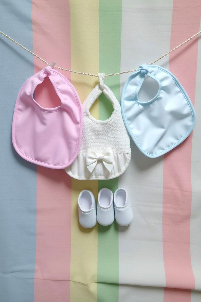 Baby Bib and Booties Centerpiece - 24 Baby Shower Centerpiece Ideas