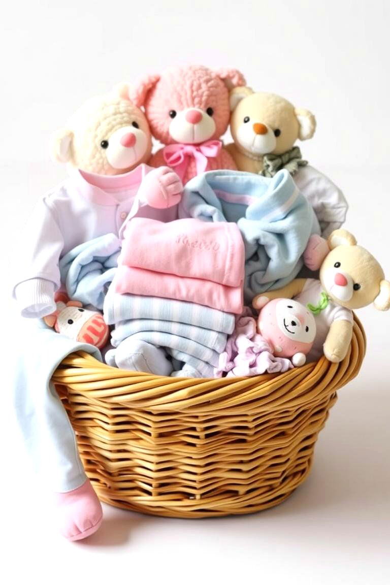 Baby Pajamas and Toys Centerpiece - 24 Baby Shower Centerpiece Ideas