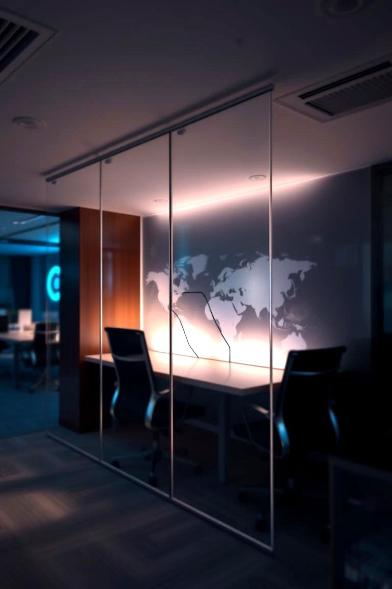 Backlit Acrylic Panels - 24 Office Accent Wall Ideas