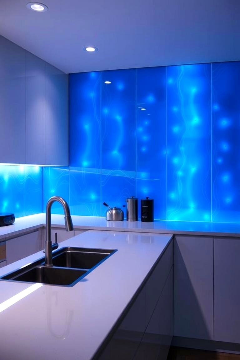 Backlit Acrylic Panels - 24 Kitchen Accent Wall Ideas