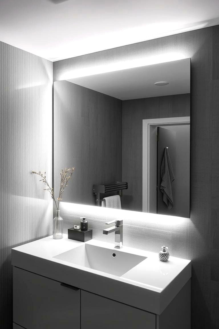 Backlit Mirrors for a Modern Touch - 24 Bathroom Mirror Ideas